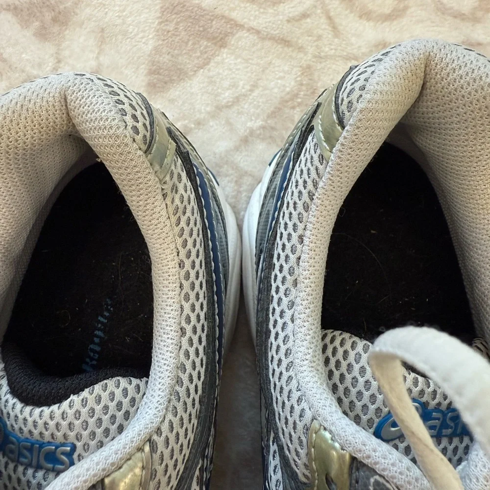 Asics Gel 1140 Sz 6 Women White Blue Running Shoes - Picture 4 of 6